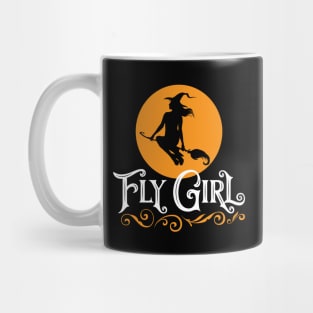 Fly Girl - Funny Halloween Witch Mug